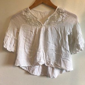 Glittered white blouse